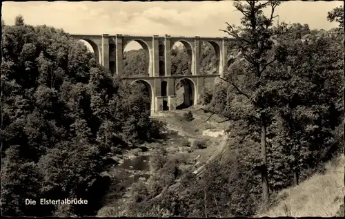 Ak Jocketa Pöhl im Vogtland, Elstertalbrücke