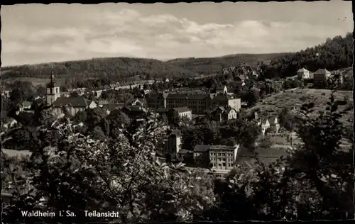 Ak Waldheim in Sachsen, Teilansicht