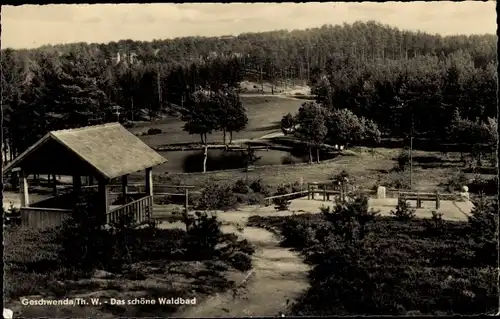 Ak Geschwenda Thüringen, Waldbad