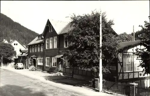 Ak Mellenbach Glasbach im Schwarzatal Thüringen, Gasthaus Sauerbrey