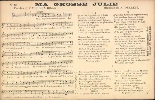 Lied Ak Ma Grosse Julie, Garnier, Disle, A. Ducreux