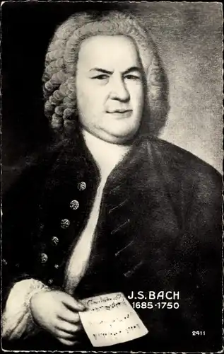 Ak Komponist Johann Sebastian Bach, Portrait