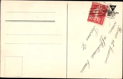 Ak Glückwunsch Neujahr, Engel spielt Geige