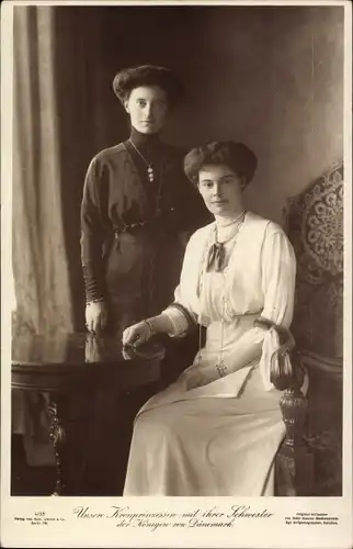 Ak Kronprinzessin Cecilie von Preußen, Königin Alexandra von Dänemark