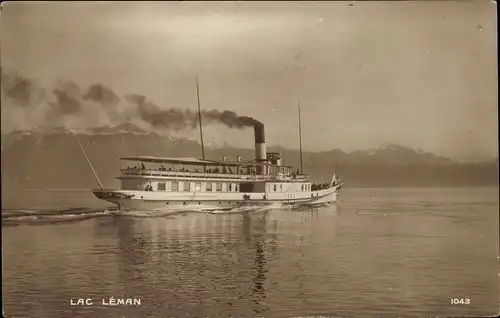Ak Genfer See, Lac Leman, Salondampfer Vevey in Fahrt