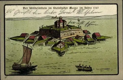 Ak Steinhude Wunstorf in Niedersachsen, Wilhelmstein im Steinhuder Meer, Strandhotel