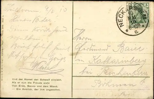 Künstler Ak Hesse, K., Halleyscher Komet 1910