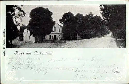 Ak Birkenhain Nordwestuckermark, Straßenpartie