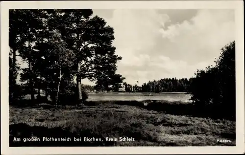 Ak Plothen in Thüringen, Großer Plothenteich