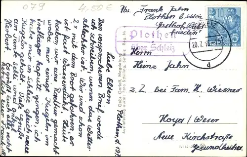 Ak Plothen in Thüringen, Großer Plothenteich