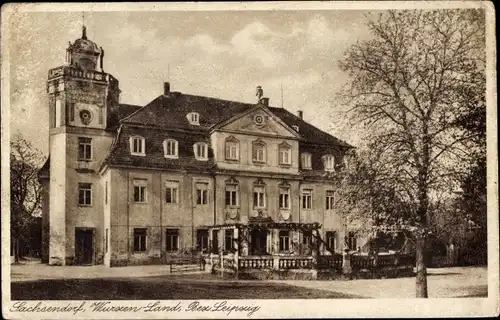 Ak Sachsendorf Kühren-Burkartshain Wurzen in Sachsen, Gebäude