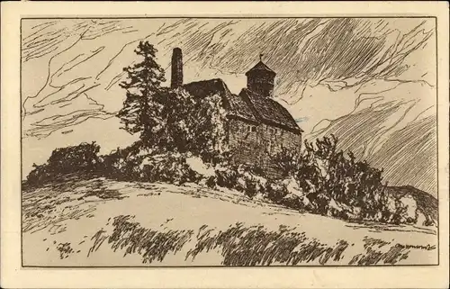 Künstler Ak Ubbelohde, O., Werleshausen Witzenhausen, Jugendburg Ludwigstein