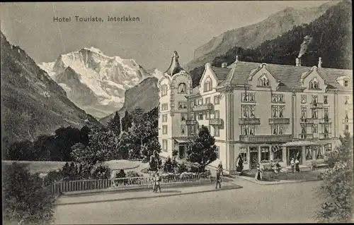 Ak Interlaken Kt. Bern Schweiz, Hotel Touriste