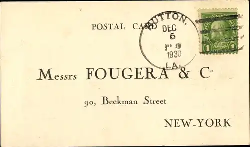 Mini Ak New York City USA, Messrs Fougera & Co. Beekman Street 90, Bromocarpine of Oliviéro