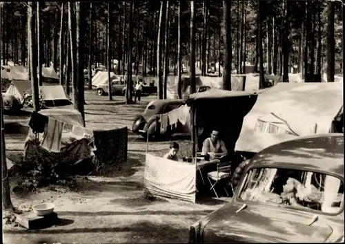 Ak Ostseebad Lubmin in Pommern, Zeltplatz