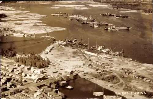 Ak Hamina Finnland, Fliegeraufnahme
