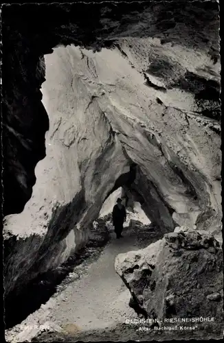 Ak Dachstein Oberösterreich, Rieseneishöhle, Alter Bachlauf Korsa