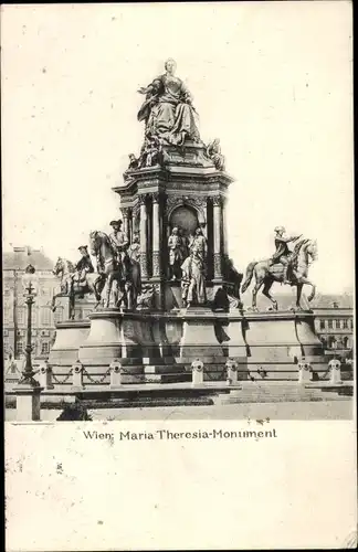 Ak Wien 1, Maria Theresien Platz, Maria-Theresia-Monument