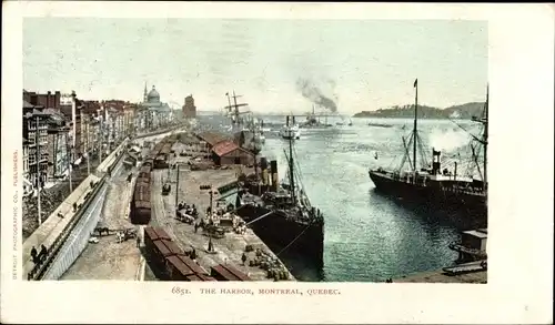 Ak Montreal Quebec Kanada, Hafen