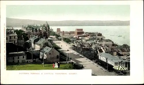 Ak Quebec Kanada, Château Frontenac, Dufferin-Terrasse