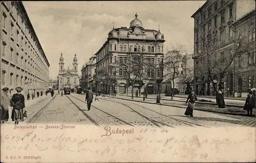 Ak Budapest Ungarn, Baross-Straße