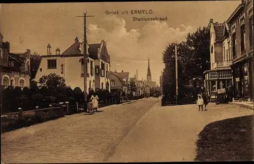 Ak Ermelo Gelderland, Stationsstraat