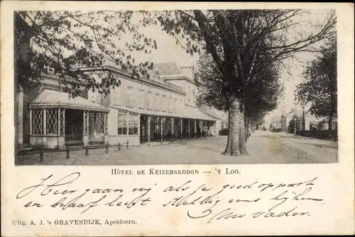 Ak Apeldoorn Gelderland, 't Loo, Hotel De Keizerskroon