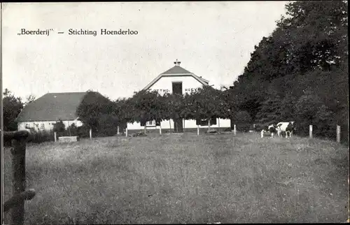 Ak Hoenderloo Gelderland, Stiftung, Bauernhof