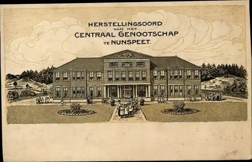 Litho Nunspeet Gelderland, Genesungsheim der Zentral Genossenschaft