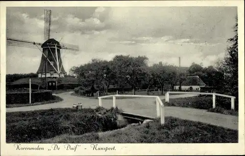 Ak Nunspeet Gelderland, Mühle De Duif