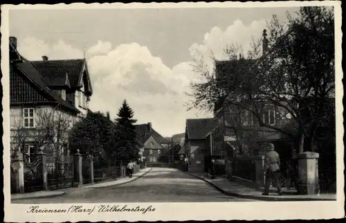 Ak Kreiensen Harz, Wilhelmstraße, Soldat, Wohnhäuser