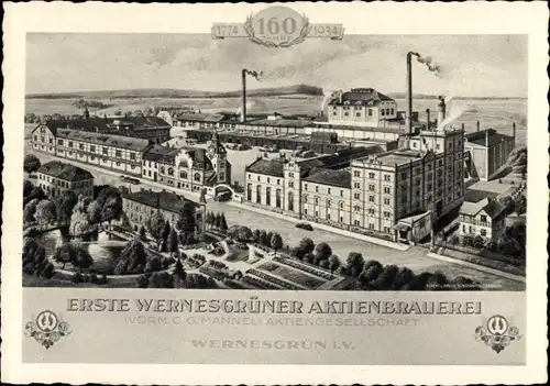 Künstler Ak Wernesgrün Steinberg Sachsen, Wernesgrüner Pilsner, Aktienbrauerei