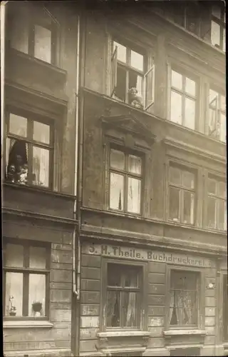 Foto Ak Hamburg, Buchdruckerei S. H. Theile, Hausnummer 5