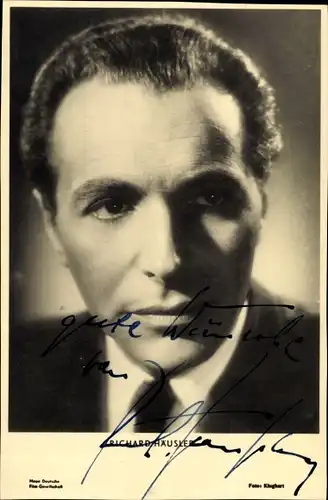 Ak Schauspieler Richard Häusler, Portrait, Autogramm