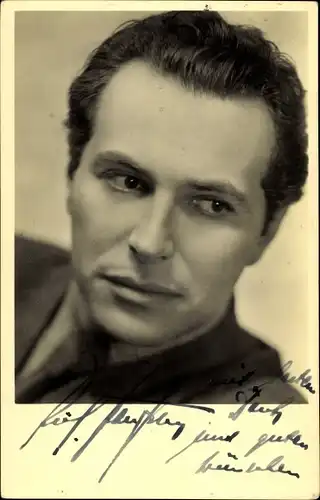 Foto Schauspieler Richard Häusler, Portrait, Autogramm