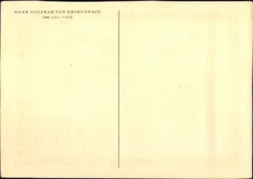 Künstler Ak Herr Wolfram von Eschenbach