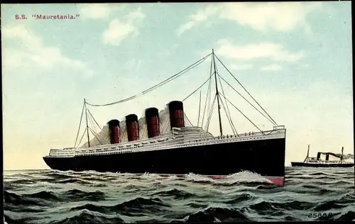 Ak Dampfer Mauretania, Cunard Line