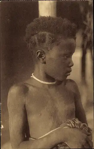 Ak Katanga DR Kongo Zaire, Portrait von einem Jungen