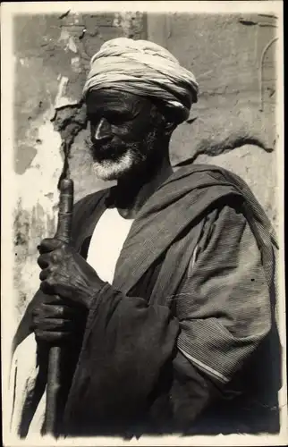 Foto Ak Ägypten, Mann mit Turban, Portrait