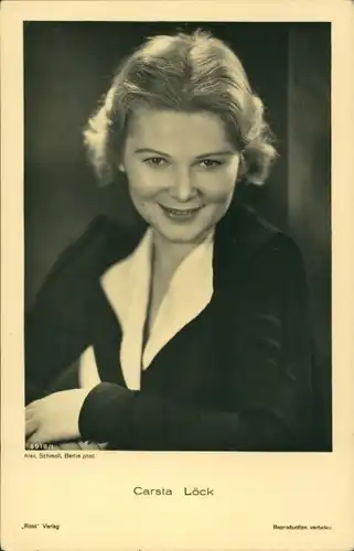 Ak Schauspielerin Carsta Löck, Portrait