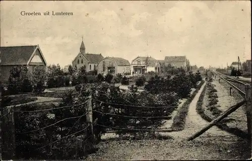 Ak Lunteren Ede Gelderland, Teilansicht, Kirche