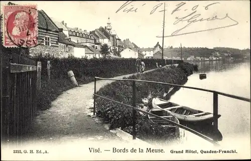 Ak Visé Wallonie Lüttich, Maasufer, Grand Hotel