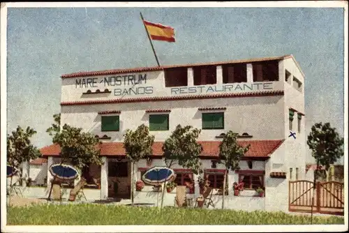 Ak Vilassar de Mar Katalonien Spanien, Restaurant Mare-Nostrum