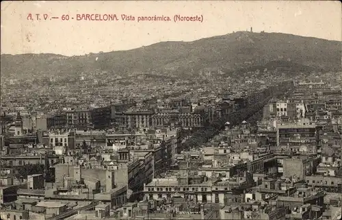 Ak Barcelona Katalonien Spanien, Panorama