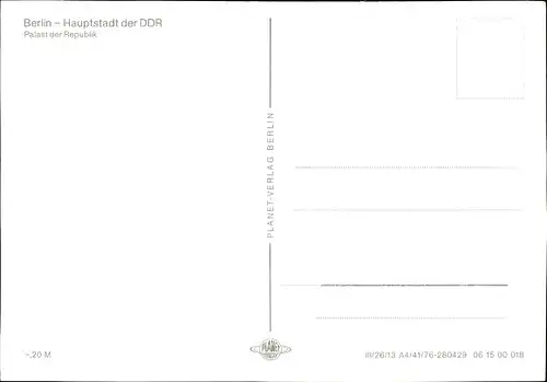 Ak Berlin Mitte, Palast der Republik