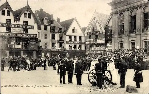 Ak Beauvais Oise, Jeanne-Hachette-Feierlichkeiten