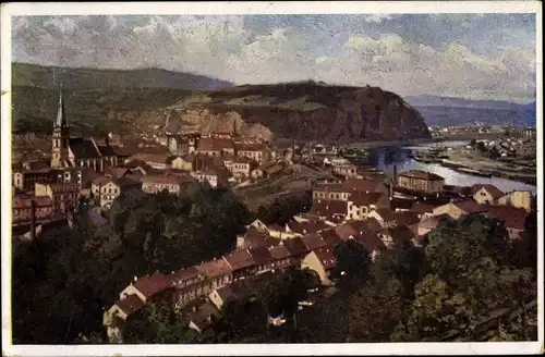 Ak Ústí nad Labem Aussig an der Elbe, Panorama