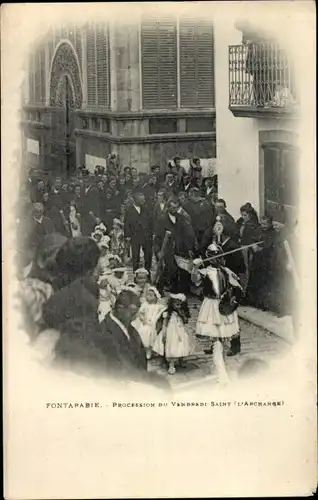 Ak Hondarribia Fuenterrabia Baskenland, Prozession