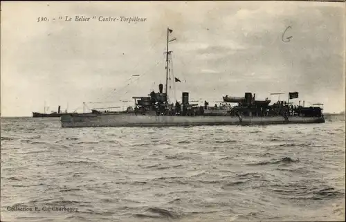 Ak Französisches Kriegsschiff Le Belier, Französische Marine