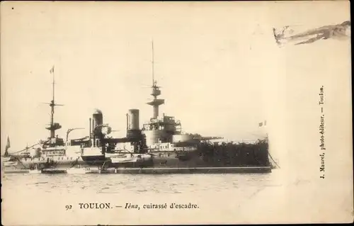 Ak Französisches Kriegsschiff Iena, Französische Marine